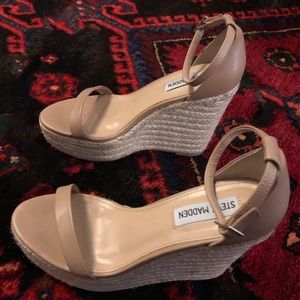 Steve Madden Survival Nude Wedge Sandal